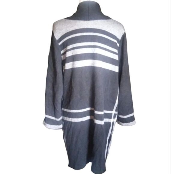 Charter Club Long Line Snap Front Nova Crack Plaid Jacket Cardigan Size Large - Picture 6 of 9